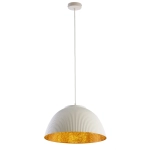 Lampa wisząca LADY ryflowana biały miedziany 41931 Sigma