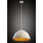 Lampa wisząca LADY ryflowana biały miedziany 41931 Sigma