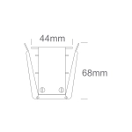 BLACK MAGNETIC RECESSED PROFILE 2m 48V MIDI 42002RB/B ONE LIGHT