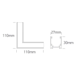 BLACK CORNER FOR 42001A / 42002A MINI 42012AA/B ONE LIGHT