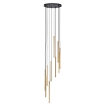 Lampa wisząca SOPEL 10 ANTRESOLA kaskada czarny złoty 42054 Sigma - zdjęcie produktu