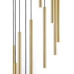 Lampa wisząca SOPEL 10 ANTRESOLA kaskada czarny złoty 42054 Sigma