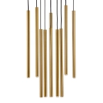 Lampa wisząca SOPEL 10 ANTRESOLA dwa poziomy czarny złoty 42056 Sigma