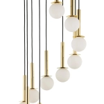 Lampa wisząca DAISY 10 ANTRESOLA złoty biały 42057 Sigma