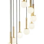 Lampa wisząca DAISY 10 ANTRESOLA złoty biały 42057 Sigma