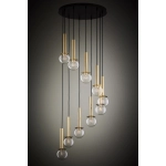 Lampa wisząca DAISY 10 ANTRESOLA złoty transparentny 42058 Sigma
