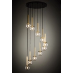Lampa wisząca DAISY 10 ANTRESOLA złoty transparentny 42058 Sigma