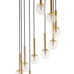 Lampa wisząca DAISY 10 ANTRESOLA złoty transparentny 42058 Sigma