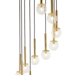 Lampa wisząca DAISY 10 ANTRESOLA złoty transparentny 42058 Sigma