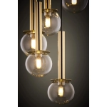 Lampa wisząca DAISY 10 ANTRESOLA złoty transparentny 42058 Sigma