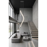 Lampa wisząca PIANO 15 ANTRESOLA czarny złoty 42059 Sigma