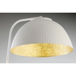 Lampa podłogowa LADY ryflowana biały złoty 42063 Sigma