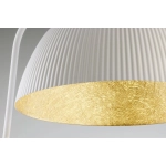 Lampa podłogowa LADY ryflowana biały złoty 42063 Sigma