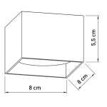 Plafon CUBO METALIK GX53 złoty szczotkowany 42083 Sigma
