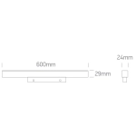BLACK 16W LINEAR LIGHT WW 48V IP20 MINI/MIDI 42100BA/B/W ONE LIGHT