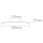 BLACK 2x2W WW 48V IP20 MINI/MIDI 42128A/B/W ONE LIGHT