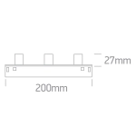 BLACK 3x2W WW 48V IP20 MINI/MIDI 42128B/B/W ONE LIGHT