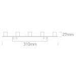 BLACK 5x2W WW 48V IP20 MINI/MIDI 42128C/B/W ONE LIGHT