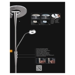 kinkiecik.pl Lampa podłogowa QUEBEC – 422710307 incl. 1x SMD LED, 34W · 1x 3000lm, 3000+4200+6000K incl. 1x SMD LED, 5,5W · 1x 400lm, 3000+4200+6000K TRIO