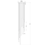 Lampa wisząca SOPEL 10 ANTRESOLA kaskada czekoladowy brąz 42313 Sigma