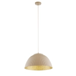 Lampa wisząca LADY ryflowana ciepły beż złoty 42317 Sigma