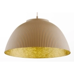 Lampa wisząca LADY ryflowana ciepły beż złoty 42317 Sigma