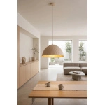 Lampa wisząca LADY ryflowana ciepły beż złoty 42317 Sigma