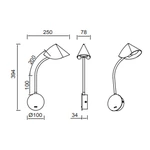 Lampa ścienna Mantra Goa 7720MA - zdjęcie dodatkowe 1