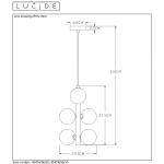 TYCHO lampa wisząca Ø 25,5 cm G9 czarny 45474/06/30 Lucide - zdjęcie dodatkowe 2