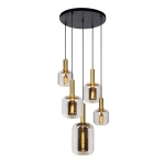 Lampa wisząca JOANET Ø 71 cm 5xE27 przydymiony szary 45494/15/65 Lucide - zdjęcie produktu