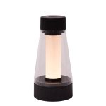 LORALI Lampa stołowa z możliwością ładowania Akumulator/baterie Ø 7,7 cm LED Dim. IP44 Czarny 45500/01/30 Lucide - zdjęc