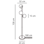 Lampa podłogowa Lilly – mosiężna 48613035 Nordlux