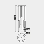 Lampa wisząca Mantra Cala 8082MA - zdjęcie dodatkowe 2