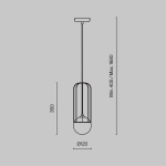 Lampa wisząca Telford P361PL-01G Maytoni - zdjęcie dodatkowe 6