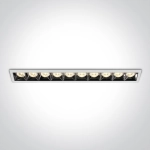 Avgi 50006B/W/W czarny wpust z odbłyśnikiem ciemny chrom COB LED 3000K 40W; nieściemnialny zasilacz LED w zestawie ONE L