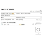 Oprawa stropowa Savio Square AZ2778 AZZARDO