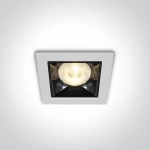 kinkiecik.pl Apollonas 50106B/W/W biały wpust z odbłyśnikiem ciemny chrom COB LED 3000K 6W; nieściemnialny zasilacz LED
