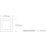 WHITE CCTV 22W IP20 230V 50122FA/W/V ONE LIGHT