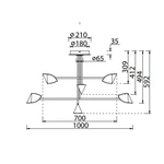 Lampa sufitowa Mantra Capuccina 7578MA - zdjęcie dodatkowe 3