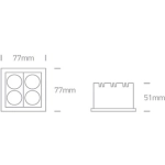 Oprawa podtynkowa Dark Light Tubes 50406C/B/W ONE LIGHT