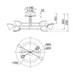 Lampa sufitowa Mantra Capuccina 7581MA - zdjęcie dodatkowe 1