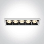 kinkiecik.pl Avgi 50506B/W/W biały wpust z odbłyśnikiem ciemny chrom COB LED 3000K 20W; nieściemnialny zasilacz LED w ze