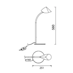 Lampa biurkowa Mantra Capuccina 7587MA - zdjęcie dodatkowe 1