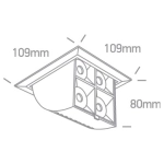kinkiecik.pl Namata 51406B/W/W biały wpuszczany downlight z odbłyśnikiem ciemny chrom COB LED 3000K 16W; nieściemnialny zasilacz LED w zestawie ONE LIGHT