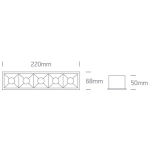kinkiecik.pl Rodi 51506B/B/W czarny wpuszczany downlight z odbłyśnikiem ciemny chrom COB LED 3000K 20W; nieściemnialny zasilacz LED w komplecie ONE LIGHT