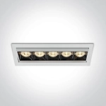 kinkiecik.pl Rodi 51506B/W/W biały wpuszczany downlight z odbłyśnikiem ciemny chrom COB LED 3000K 20W; nieściemnialny za