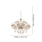 BASILANO 1 Lampa wisząca 39095 EGLO