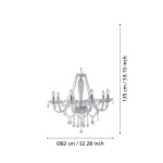 BASILANO 1 Lampa wisząca 39101 EGLO