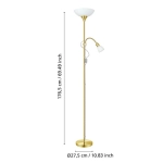 UP 2 Lampa podłogowa E27;E14 mosiądz 82843 EGLO