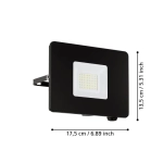FAEDO 3 kinkiet zewnętrzny LED 31W 5000K naświetlacz czarny 97457 EGLO
